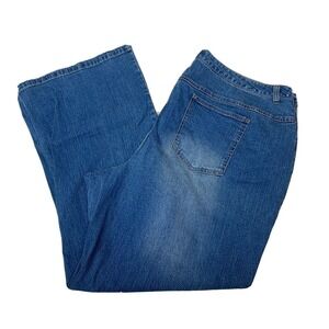 CJ Banks Womens Jeans 24W Boot Cut Stretch Medium Blue Denim Wash Cotton Blend‎